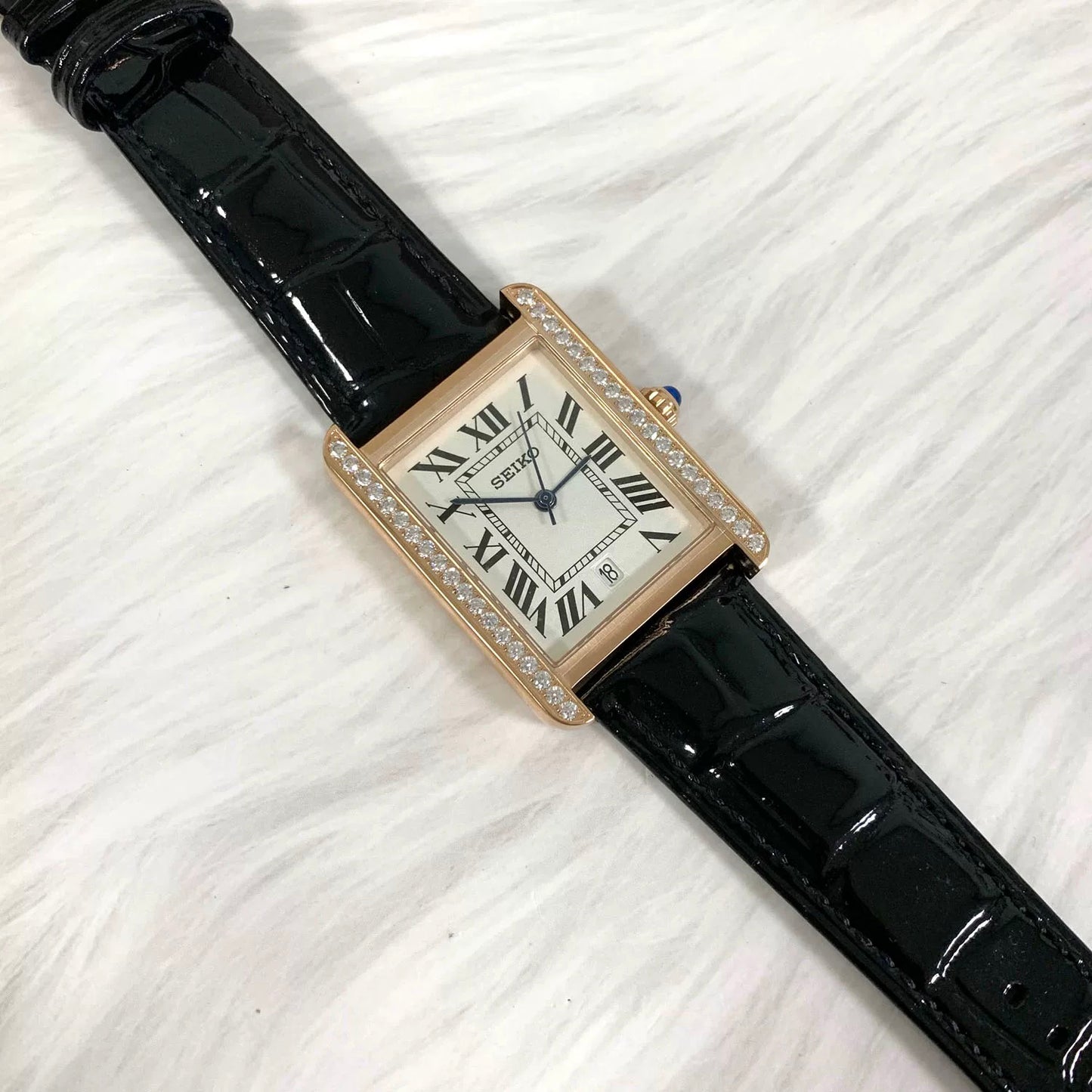 SEIKOTANK LADIES WHITE FACE (CLASSIC/ DIAMOND)