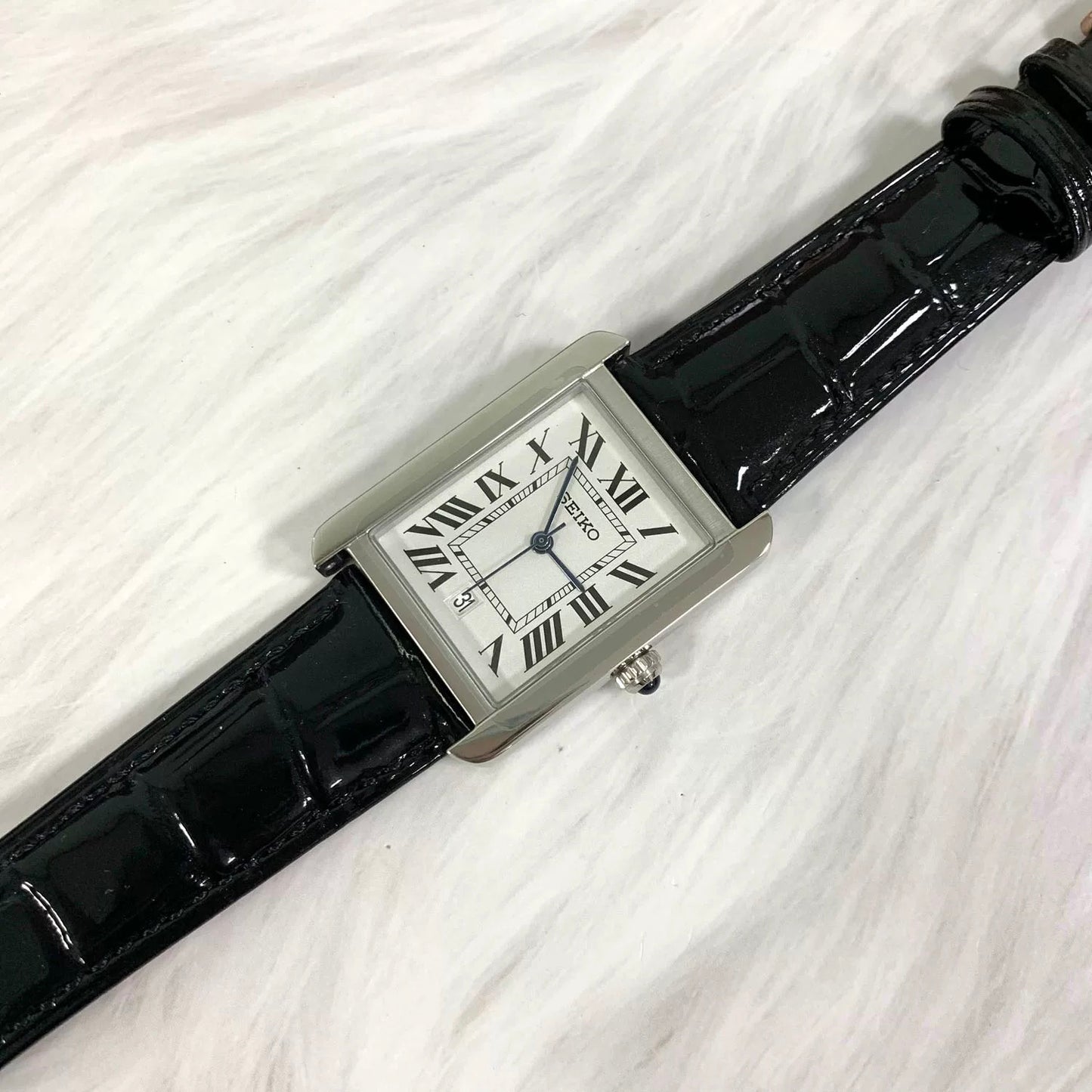 SEIKOTANK LADIES WHITE FACE (CLASSIC/ DIAMOND)