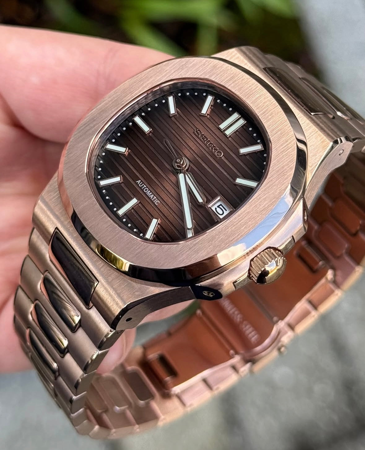 SEIKONAUTILUS BRONZE MEN'S MOD WATCH