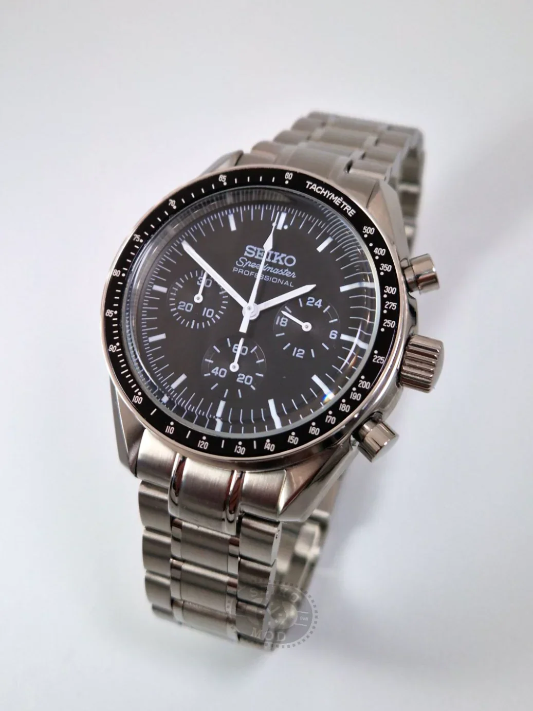 SEIKOSPEEDMASTER MOD BLACK ORANGE DIAL